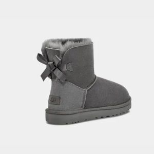Ugg Mini Bailey Bow II Boot, Grey, Women’s 8